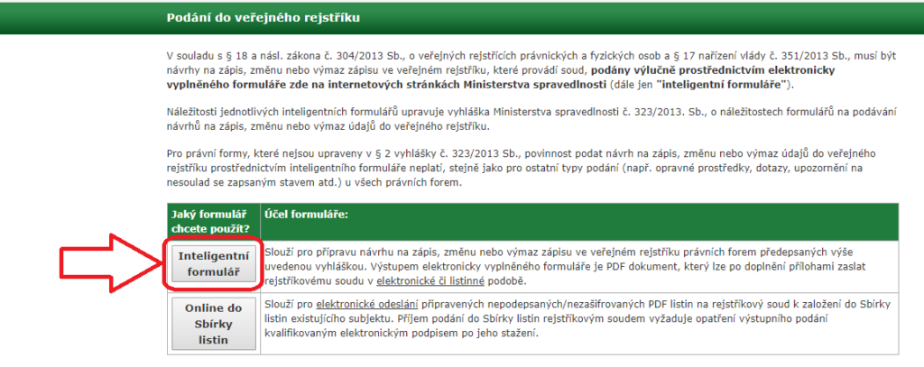 Jak provést zápis do sbírky listin?